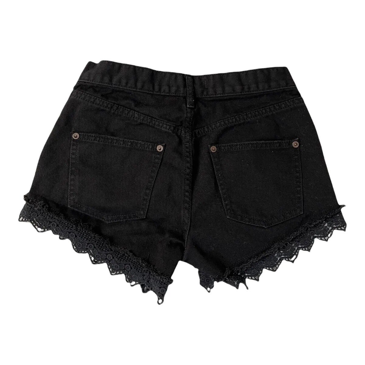 Stylish Free People Lacey Denim Cutoff Shorts in Black {W27} pQOtmgiYg Everyday Low Prices