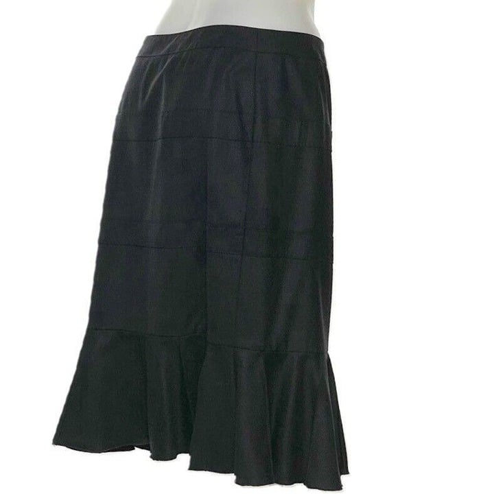 the Lowest price CARLISLE Skirt Women´s Size 8 Peplum Hem Wool Skirt Horizontal Seamed Panel Midi J22OAo6Y0 Online Exclusive