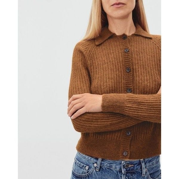 Simple Everlane The Alpaca Collared Cardigan in Rosewood XLarge New Womens Sweater ma0knQ2EY no tax