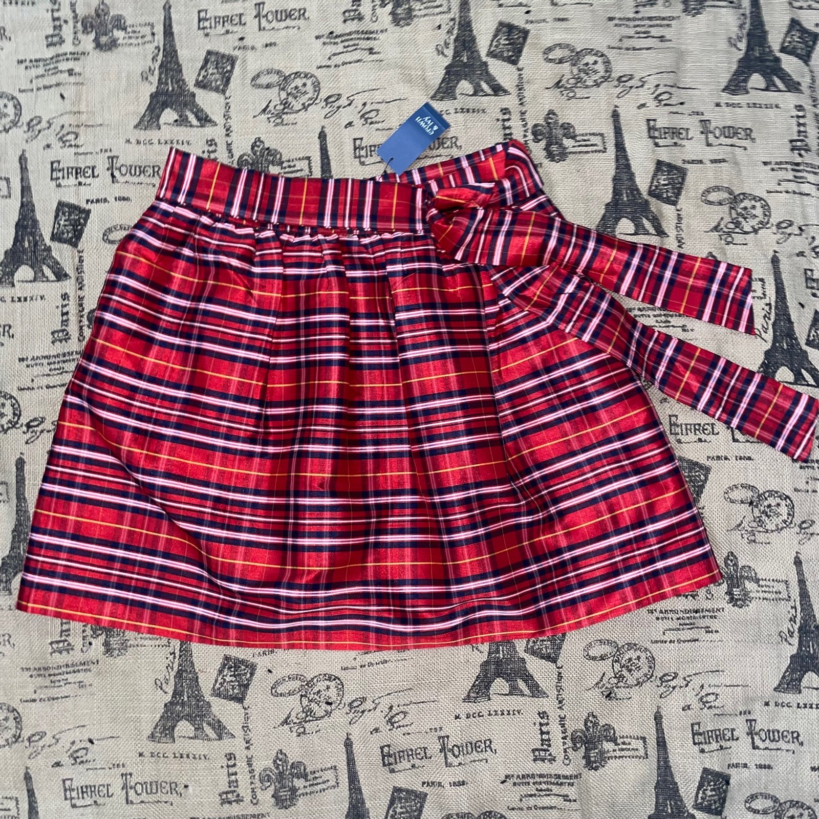 Perfect Crown & Ivy NWT! Plaid Red Party Flare Belted Skirt Size 8 oBW6WnZl9 Cheap