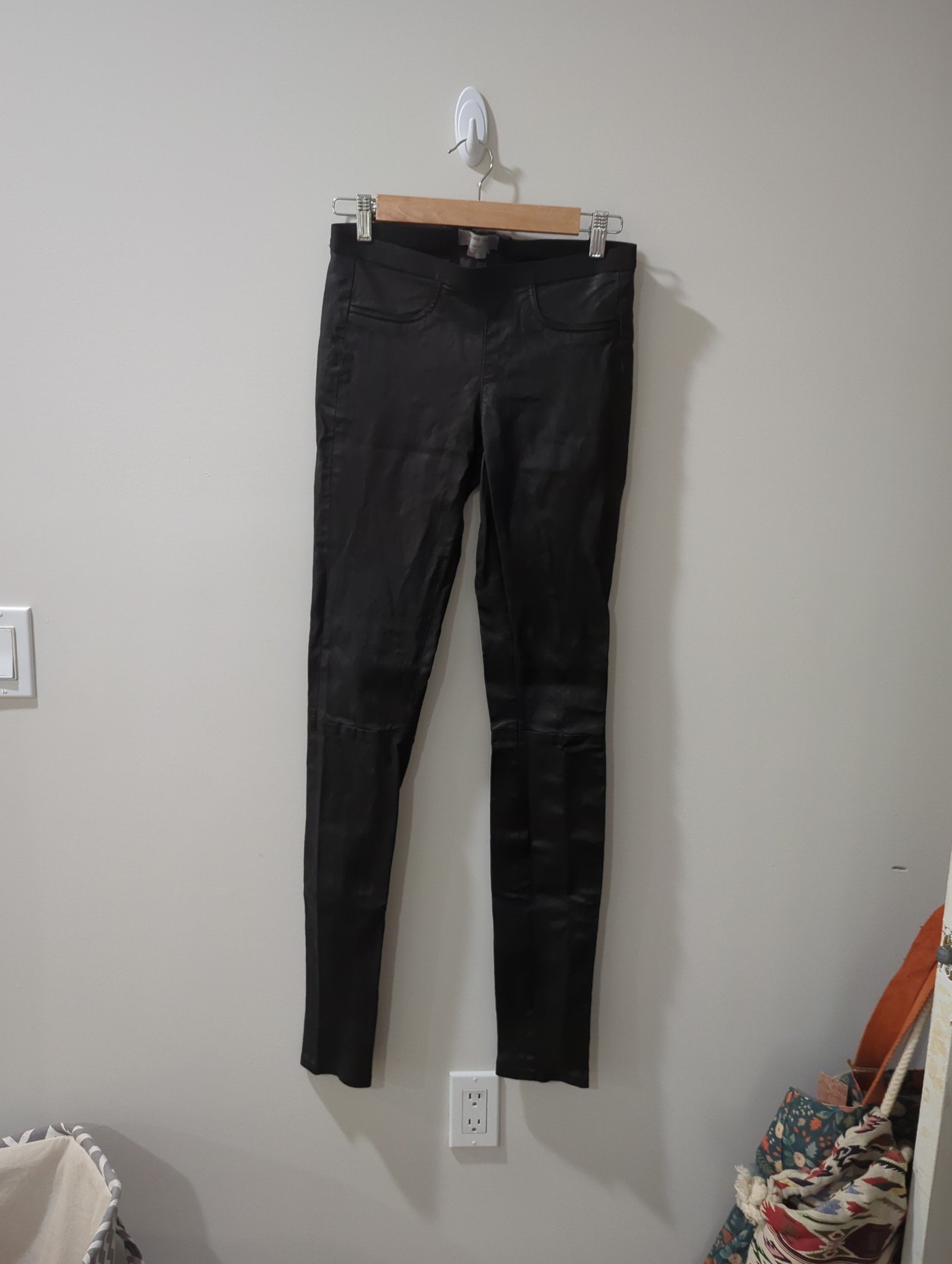 Cheap Helmut Lang Black 100% Leather Leggings Pants LTSbxD6wt Cool