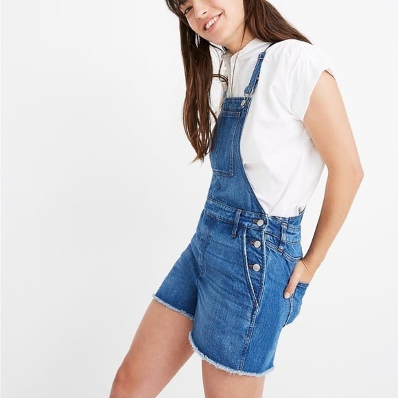 reasonable price MADEWELL Adirondack Overall Shorts Jeans Denim Blue Women’s XS O6f2JbsD7 no tax