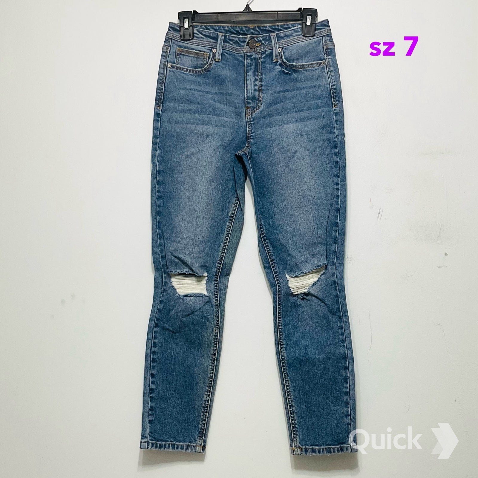 The Best Seller sz 7 - NWT Indigo Rein Distressed Skinny Jeans Pe0pz6nhn US Sale