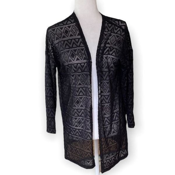 Promotions  Mary McFadden Collection Womens Black Cardi
