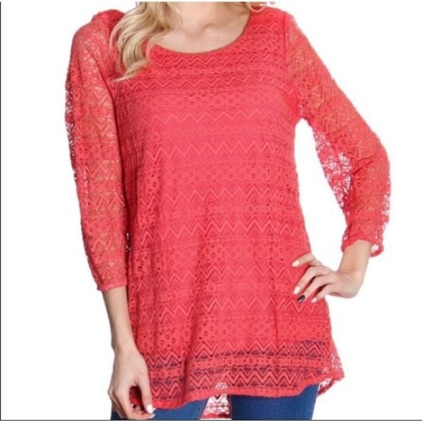 Cheap Coral long sleeve top S gC0eh7YG3 well sale