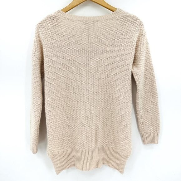 Discounted Autumn Cashmere Ivory Long Sleeve Cable Knit Pullover Small Relaxed Sweater gzvDgsyeW US Sale