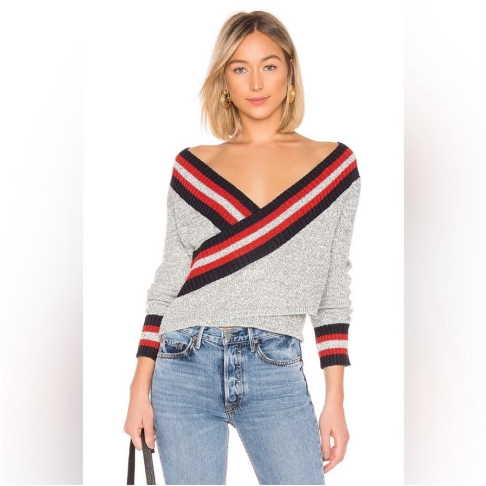 Affordable C/MEO Collective Crossover Knit Sweater Large Racing Stripe Ppl14yy3G best sale