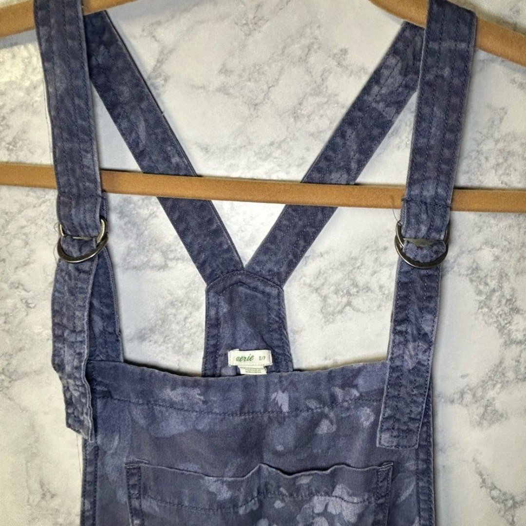 Authentic Aerie twill floral cropped cuffed overalls- woman’s size small J0MMiovGe for sale