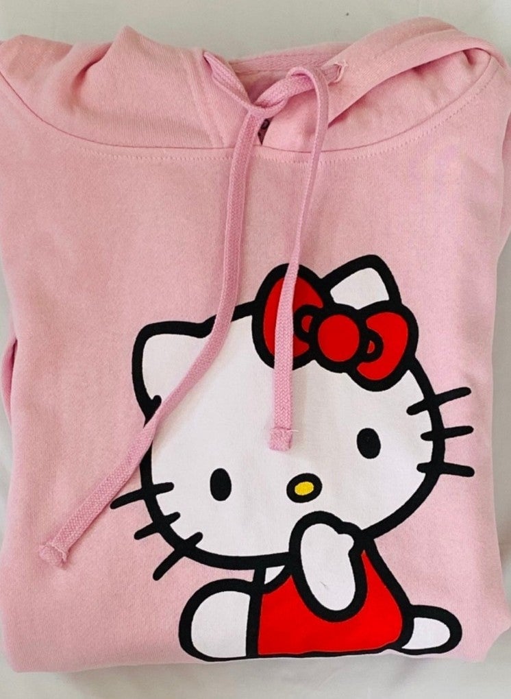 high discount Hello Kitty Pink Hoodie sweatshirt (multi