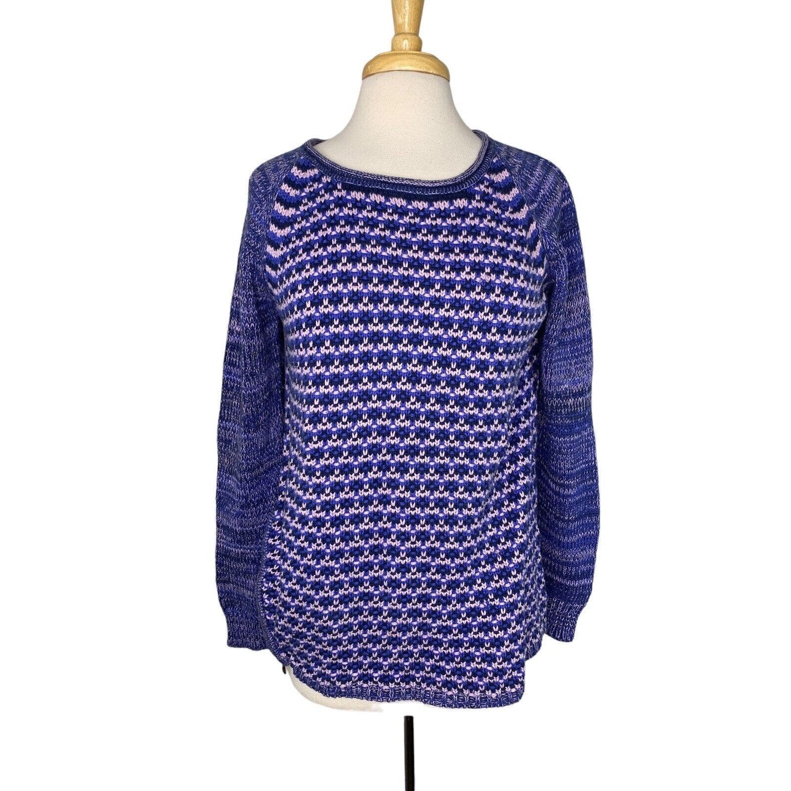 large selection WRAP LONDON Blue Pink Variegated Chunky Knit Sweater Size US 8/10 UK 12/14 oKNxGlR3t outlet online shop