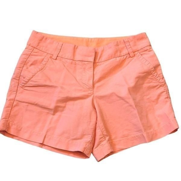large selection J.Crew shorts women´s size 2 orange 100% cotton clasp and zipper soft FvqkQrlJq outlet online shop