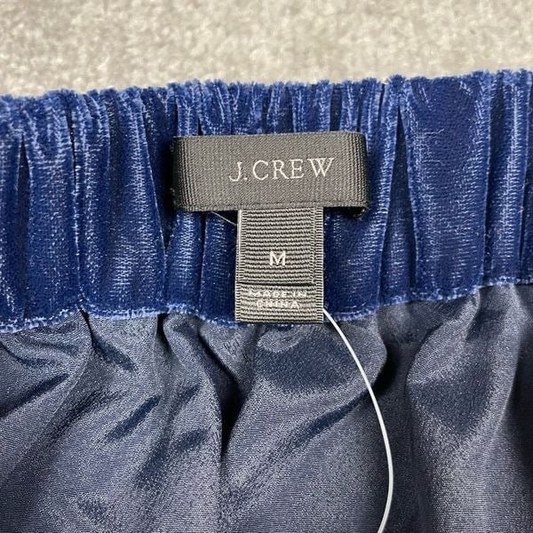 Comfortable J. Crew Women’s Size Medium Blue Ruched Ruffled Velvet Mini Skirt Soft NWT KmhM4KdN9 Novel 
