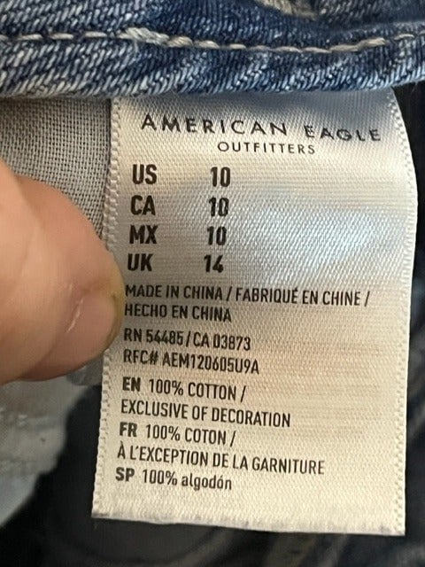 high discount American Eagle Shorts Women´s 10 Mom Shorts Paperbag Button Fly Denim Jorts hXLC4IVdf outlet online shop