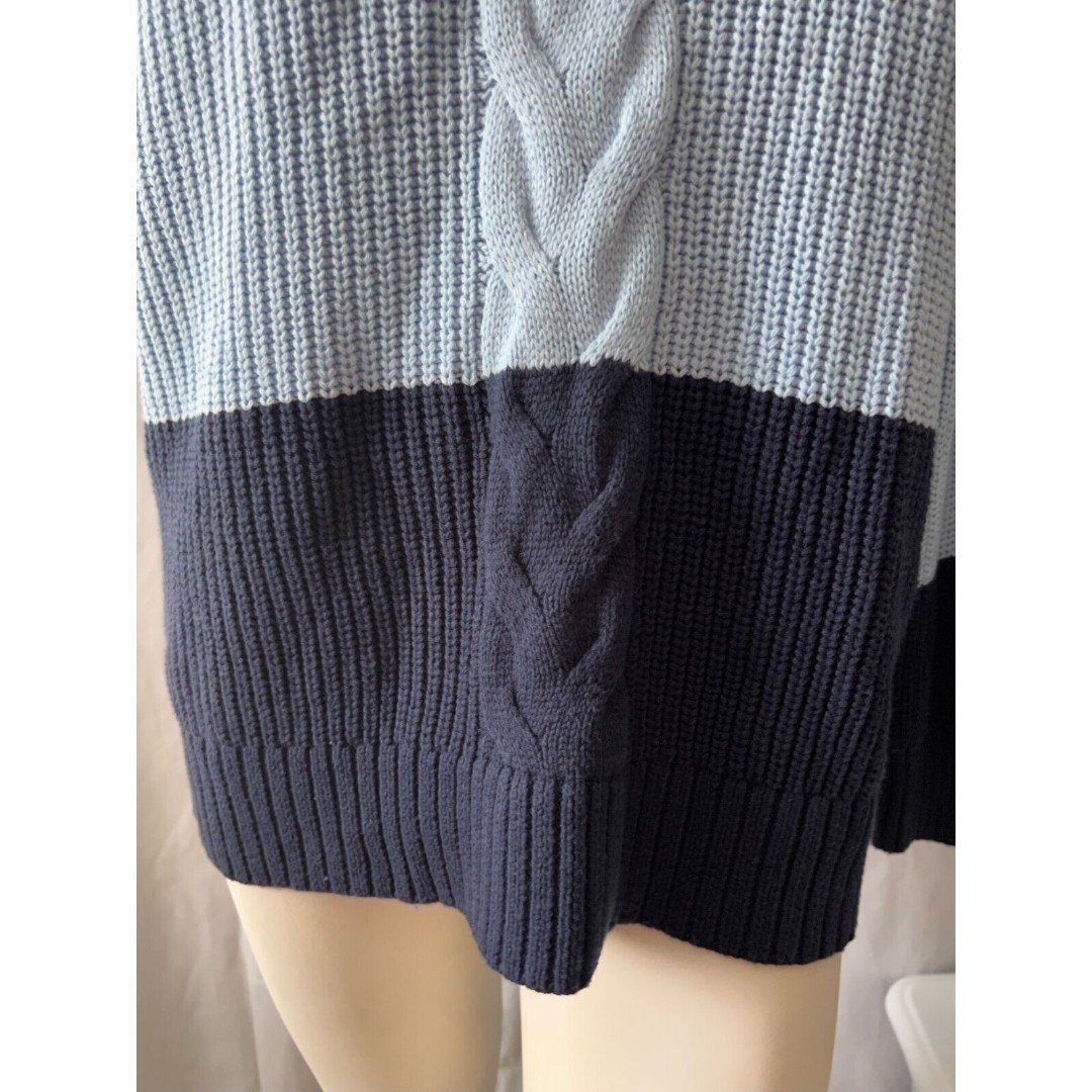 Promotions  Style & Co Women´s 2X Navy Blue Textured Ribbed Long Sleeve V-Neck Sweater pmVnlttWR Everyday Low Prices