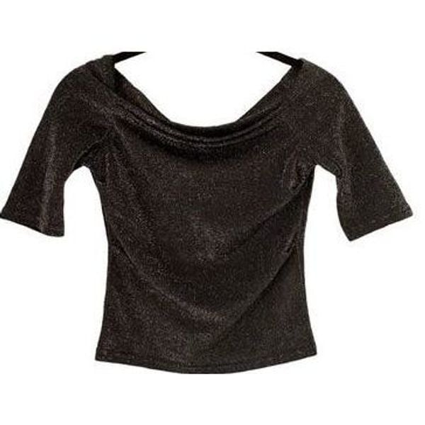 Perfect Zara women’s boat neck off shoulder metallic silver shimmer top size small iriYJP4Bb Counter Genuine 