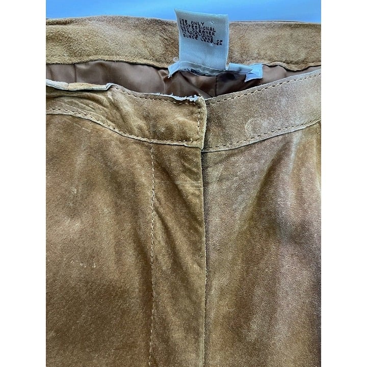 Comfortable Vintage CO & EDDY  Sz 8 Genuine Suede Leather Pants Straight Leg BROWN 90´s Y2K mRoUYkUbz Factory Price