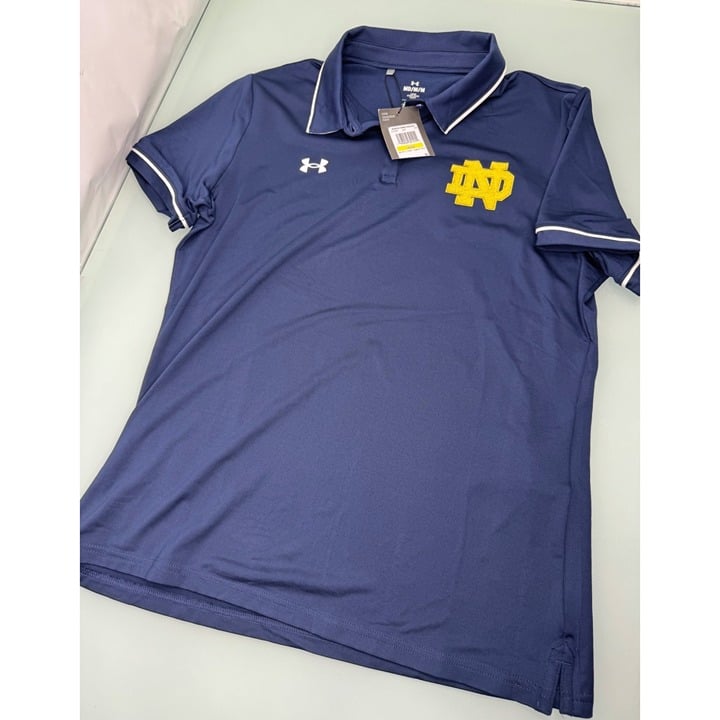 Gorgeous Under Armour Notre Dame Women´s Golf Polo Shirt Loose Navy Blue Stretch Medium M Kg4WydPJ5 Buying Cheap