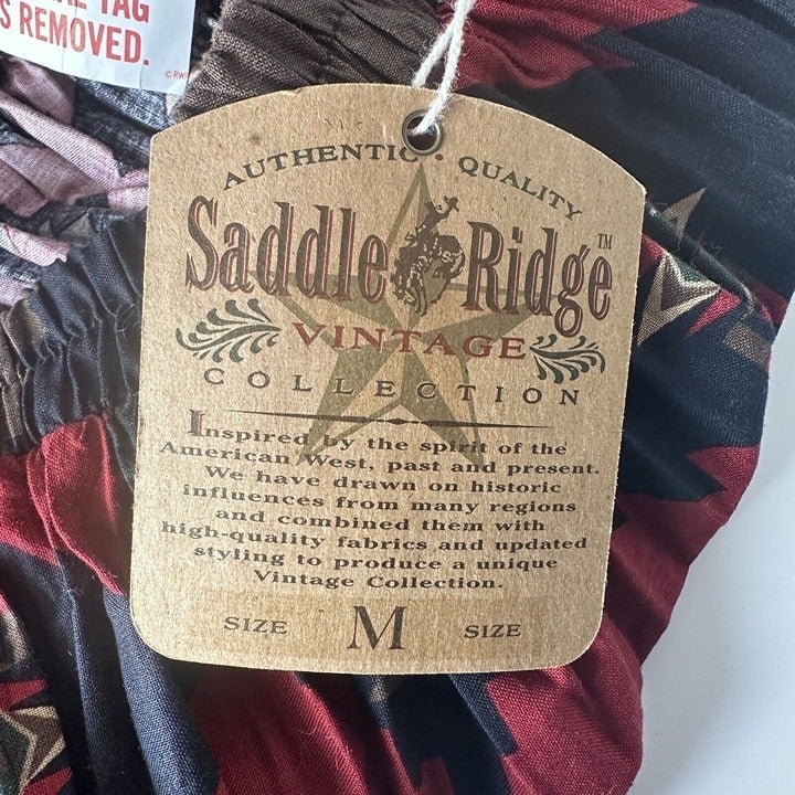 Classic NWT Vintage USA Saddle Ridge Cowboy Boot Western Southwestern Tribal Skirt M NMWY588UP High Quaity