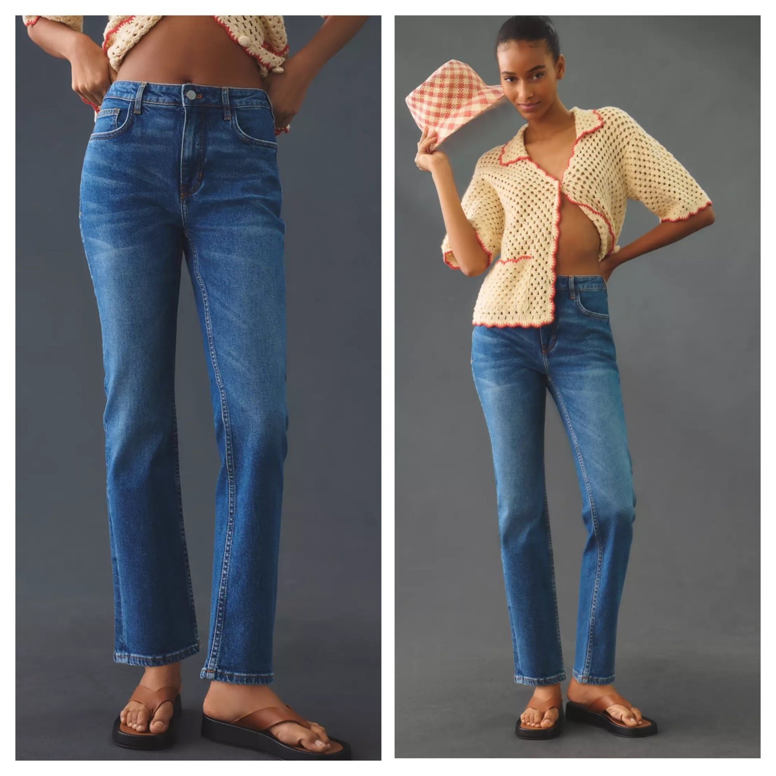 Personality Anthropologie Mid-Rise Straight Jeans Size 