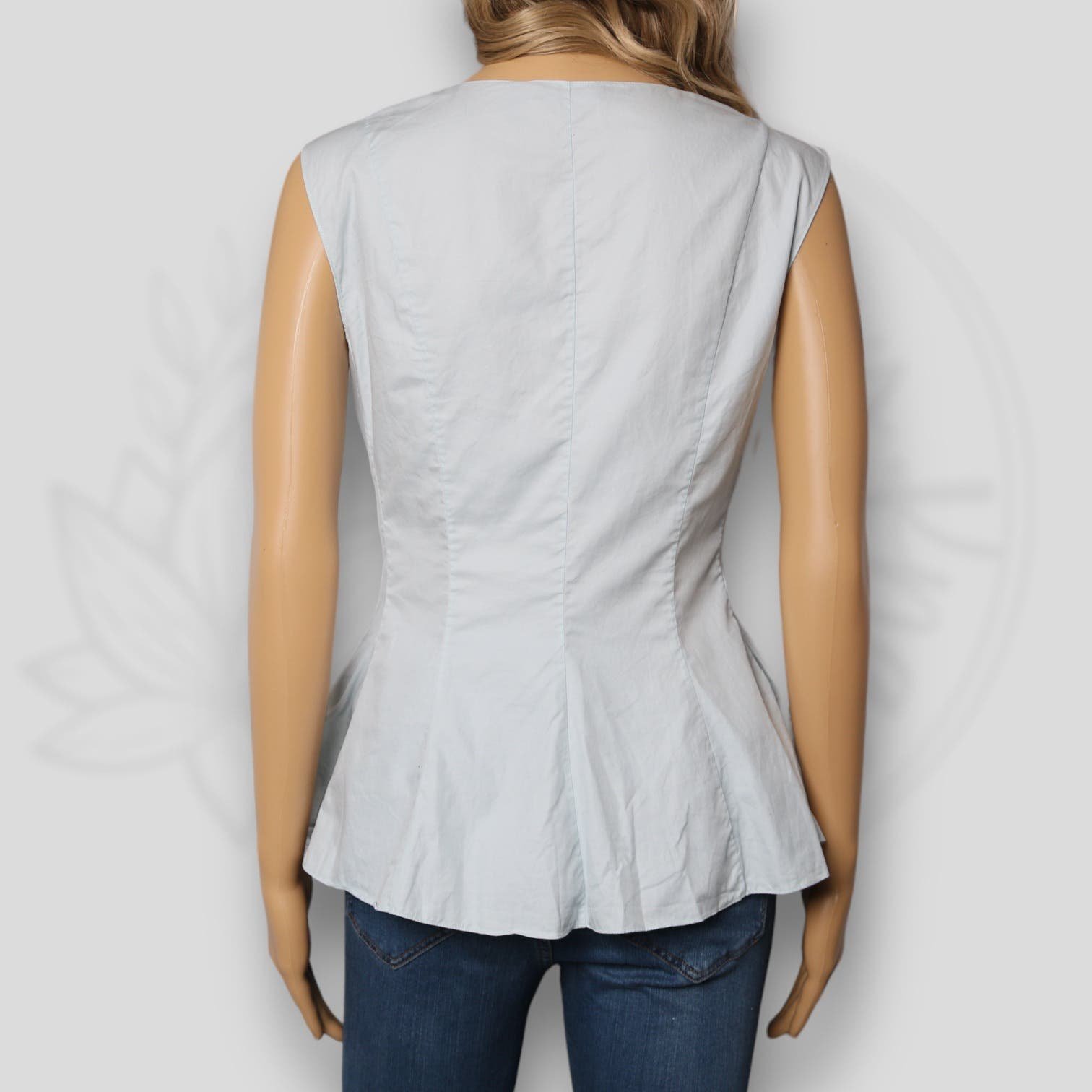 Perfect Theory Perfect Cotton Peplum Blouse in Blue Stream Size S mZerS27wc online store