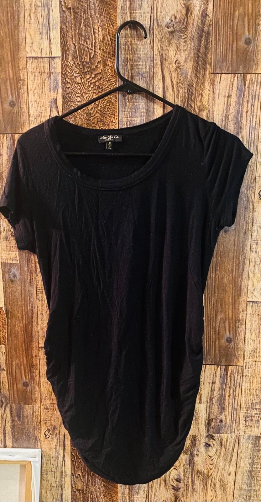Great Mom & Co women´s maternity short sleeve T-shirt black size medium. JoPYGmJaJ Great