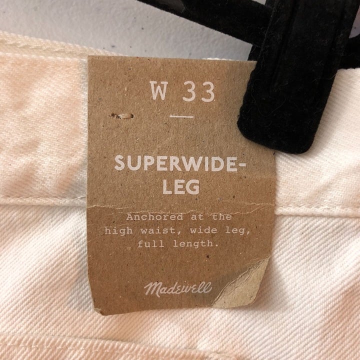 Affordable Madewell Womens Superwide-Leg Jeans Button Fly Rigid High Rise Tile White 33 NFhacXBXN Zero Profit 