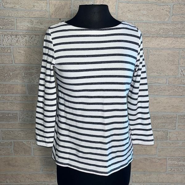Special offer  LOFT Striped Comfy Tee 3/4 Sleeved Open 