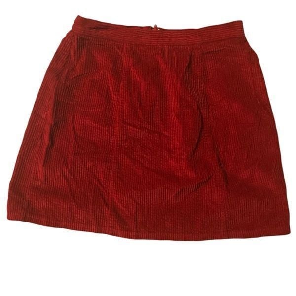 Personality vintage 90’s red corduroy mini skirt mu9EoJ