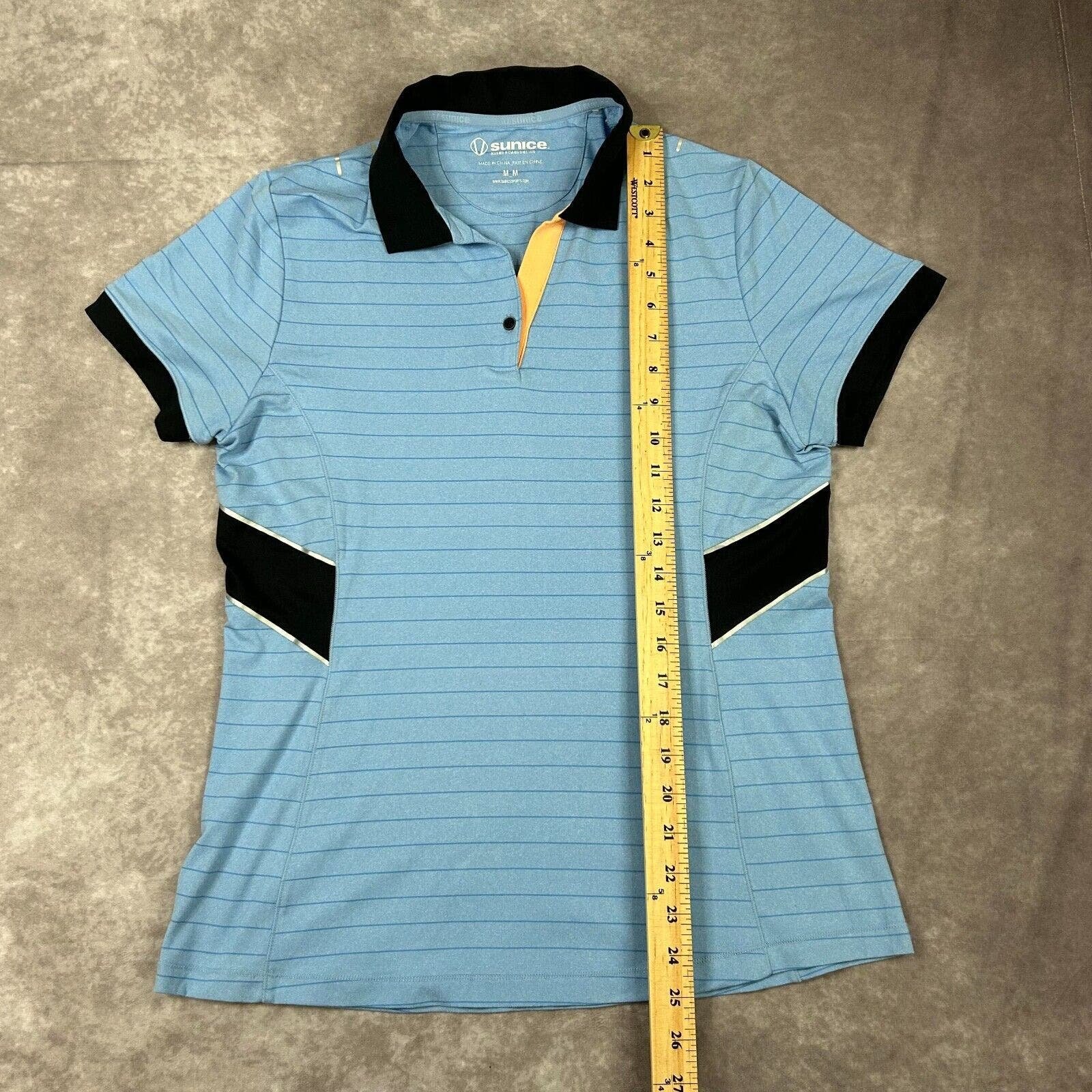 Authentic Sunice Coolite Womens Golf Polo Moisure Wicking Blue Size Medium mIIoMN31p Zero Profit 