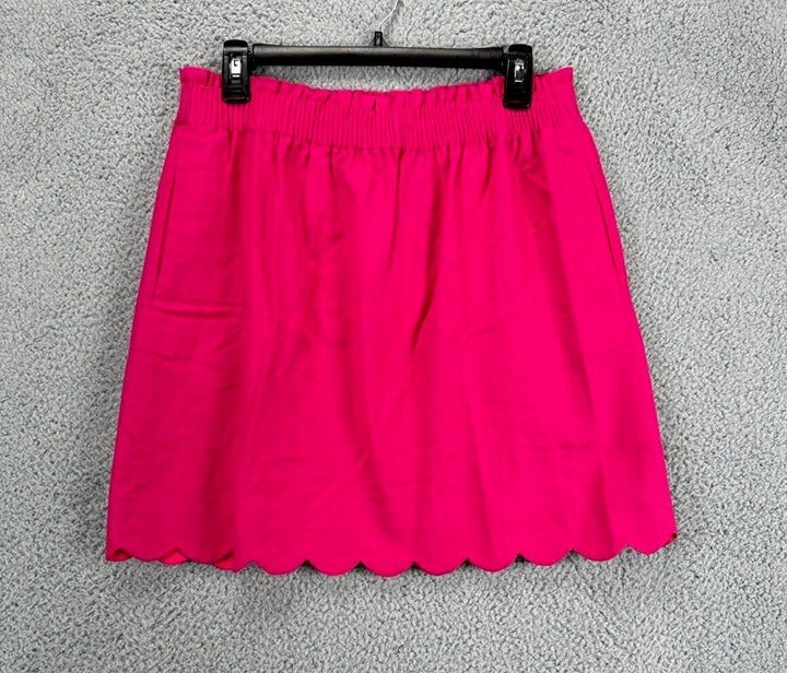 floor price J.Crew Skirt Womens 10 Hot Pink Scalloped H