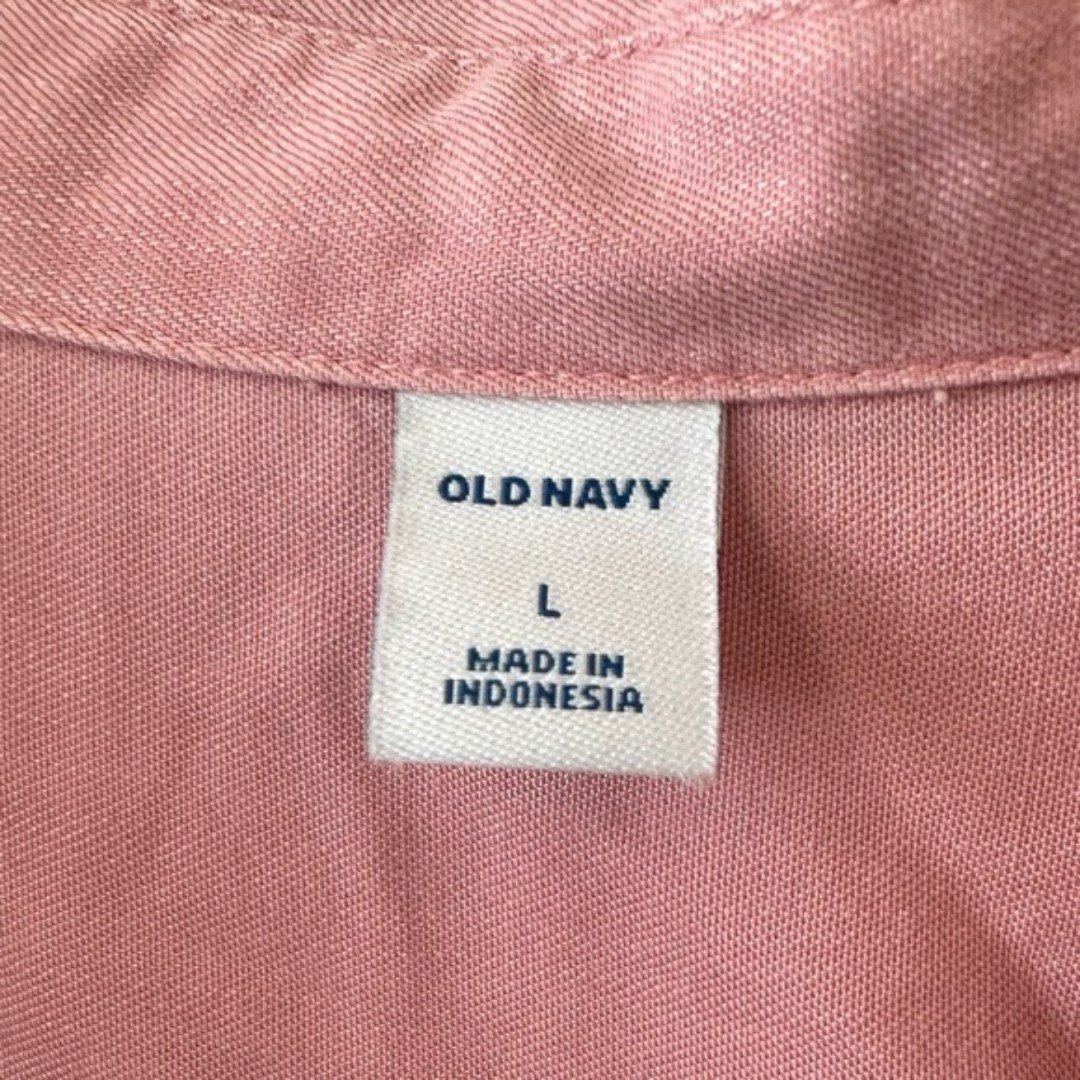 High quality Old Navy Flowy Salmon Pink Short Sleeve Button Down with Cuffed Shoulders Size L iCNU4fJpS best sale