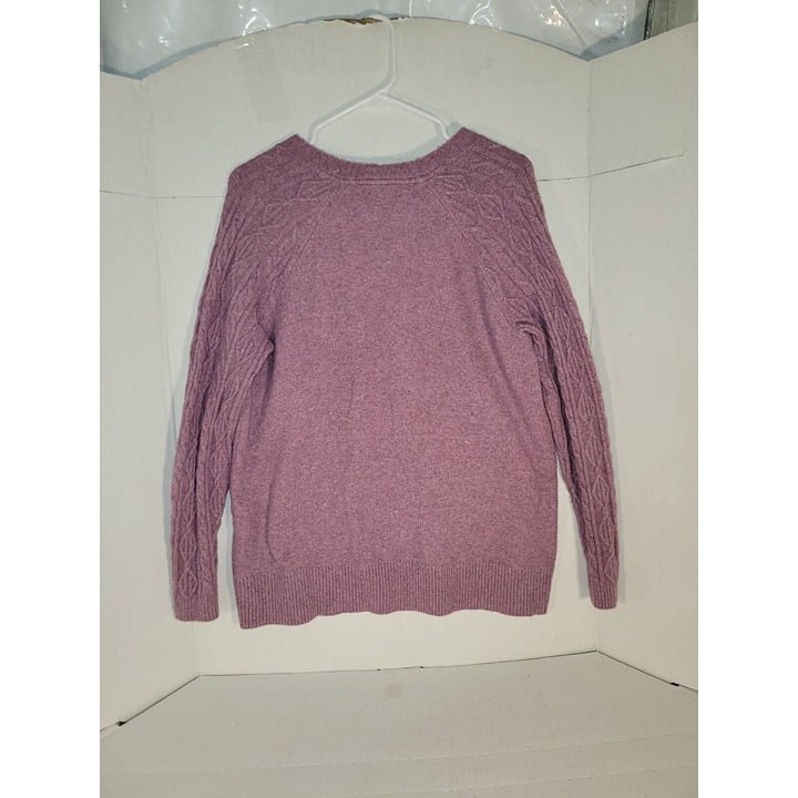 Factory Direct  J.Jill Women’s Purple Long Sleeve heathered Cotton Blend V-Neck Sweater Medium J1hNlA1UT hot sale
