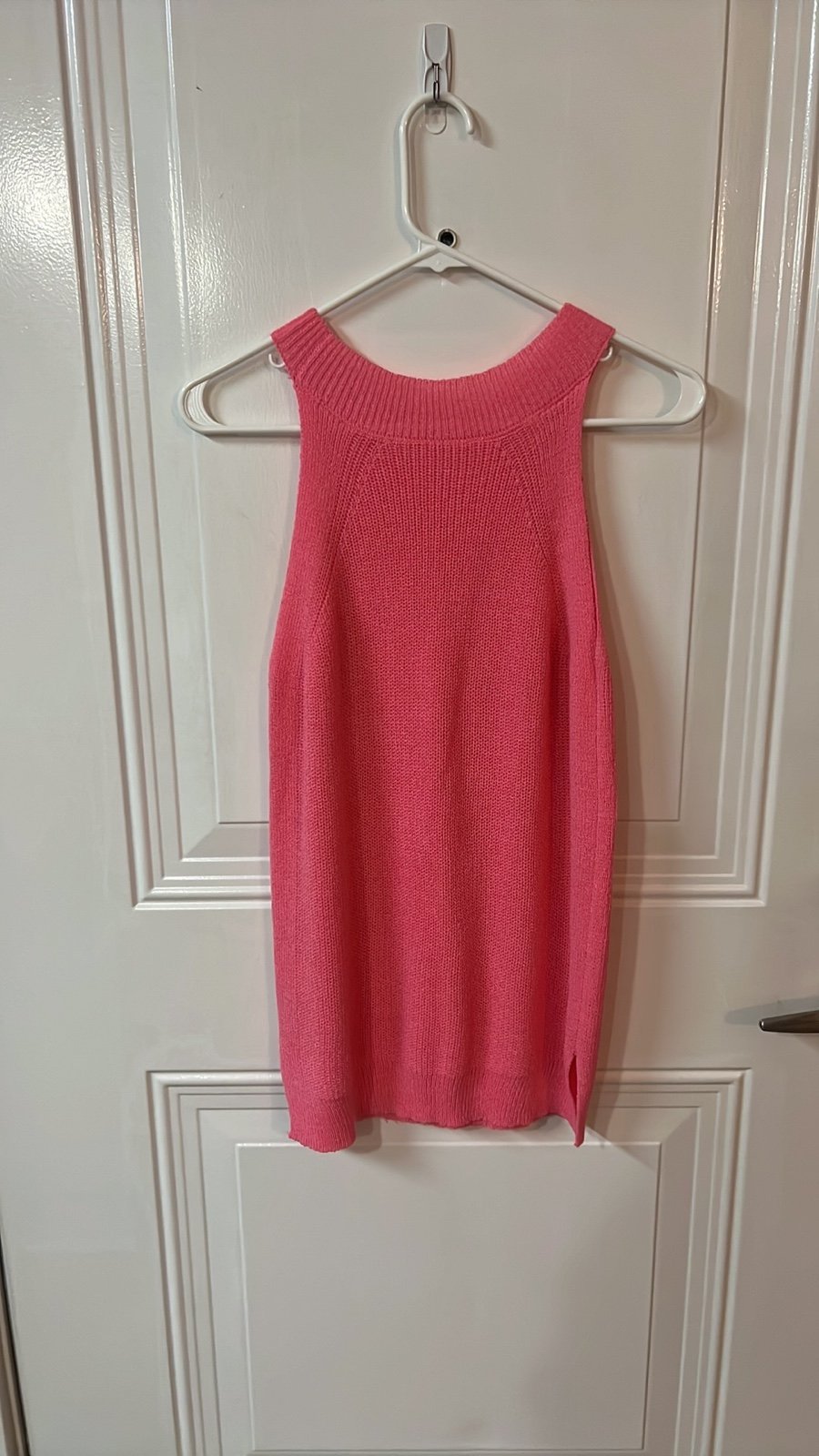the Lowest price Bright Pink sweater tank. Size M from 