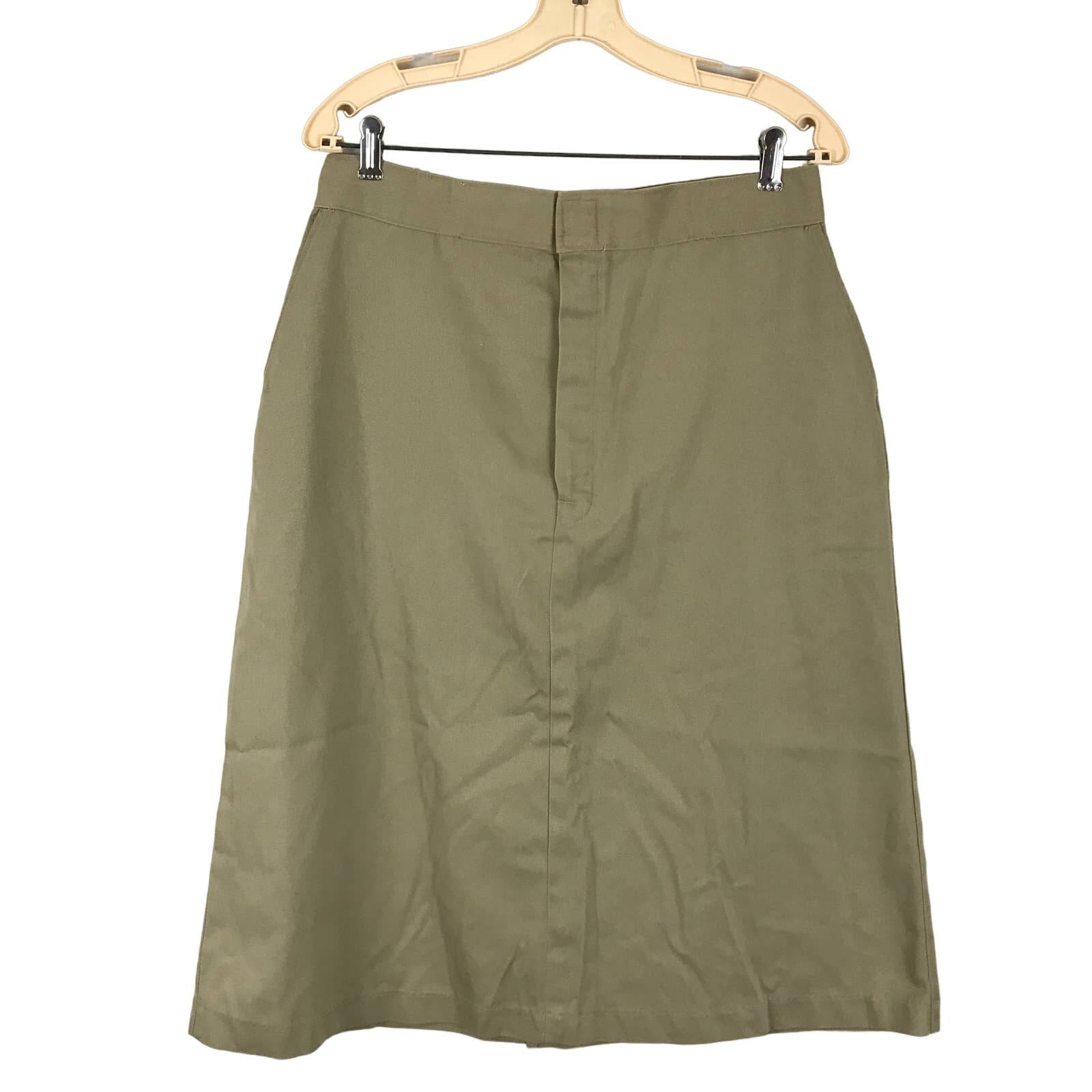 Wholesale price L.L.Bean Khaki Straight Midi Skirt US S