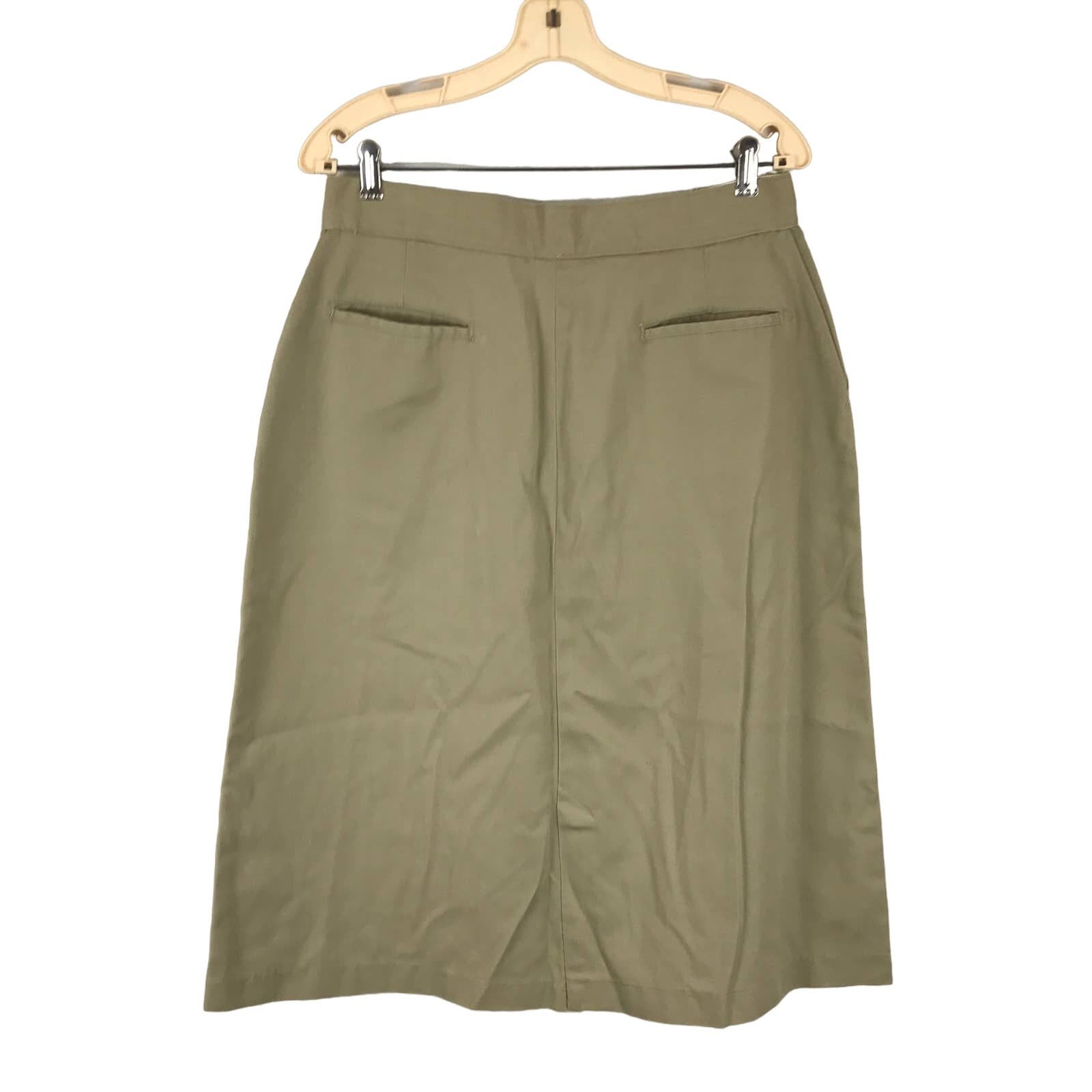 Wholesale price L.L.Bean Khaki Straight Midi Skirt US SZ 10/12 pmhJyZHiy outlet online shop