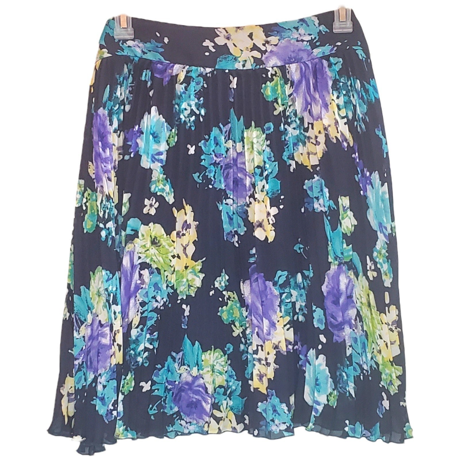 cheapest place to buy  Charter Club Womens Floral Skirt Size 16 Navy Blue Pleated Knee Length NWT oA1I5RuBp Counter Genuine 