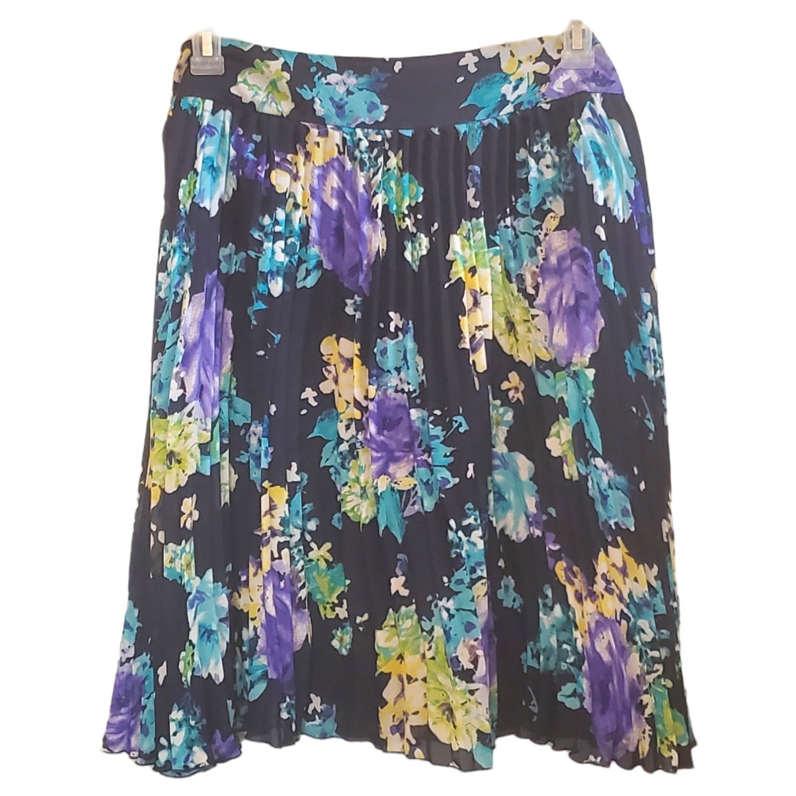 cheapest place to buy  Charter Club Womens Floral Skirt Size 16 Navy Blue Pleated Knee Length NWT oA1I5RuBp Counter Genuine 