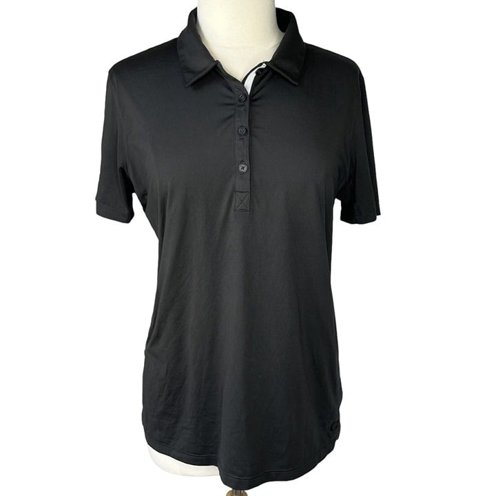 high discount Oakley Womens Golf Polo Shirt Black Cleve