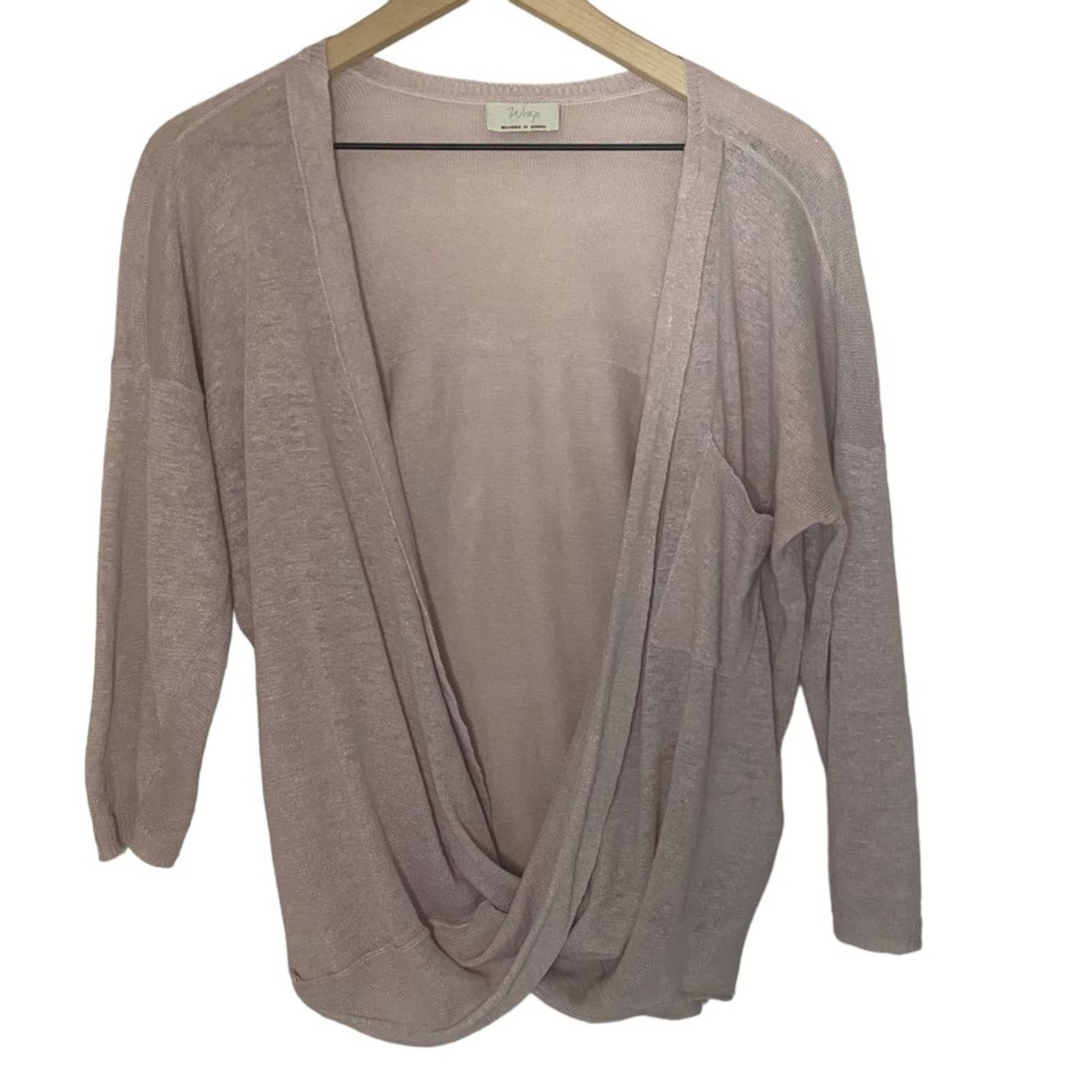 High quality Wrap London 100% Linen Dusty Pink Sweater 