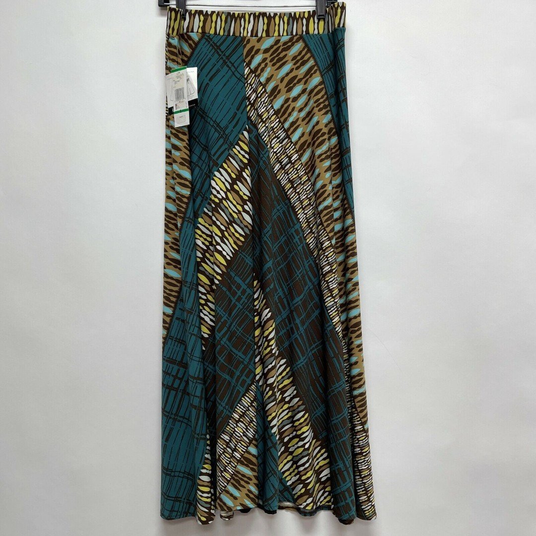Affordable Kasper Skirt Strapless Dress Large Brown Lime Teal Green White Multicolor NWT GZq5Iq2mh Counter Genuine 