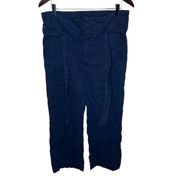 Comfortable Mother Pants With Strap Belt Navy 29 M8yD2o