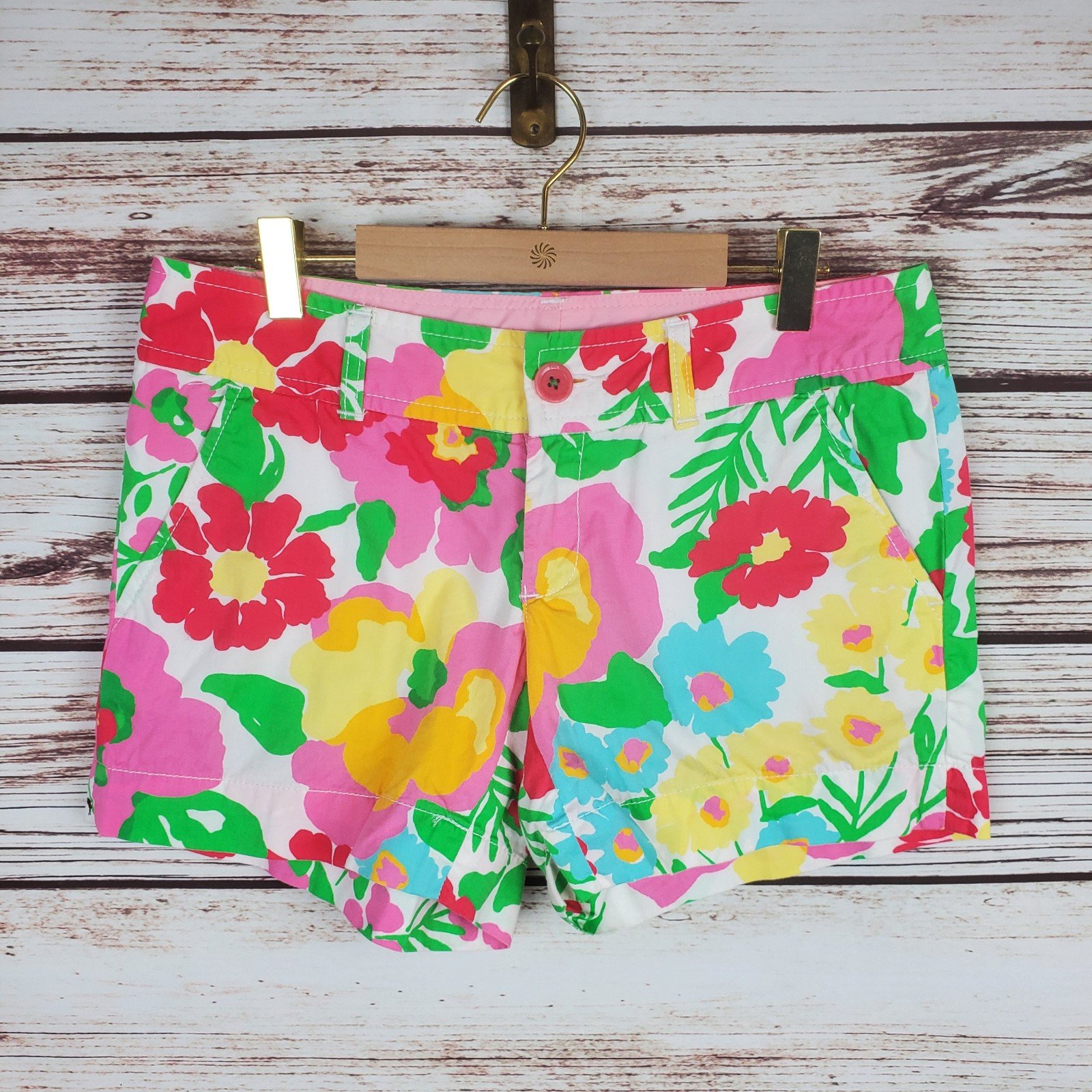 large discount Lilly Pulitzer Womens Size 0/30 Ants on Parade Bright Floral Callahan Shorts NgrlnCQSK Zero Profit 