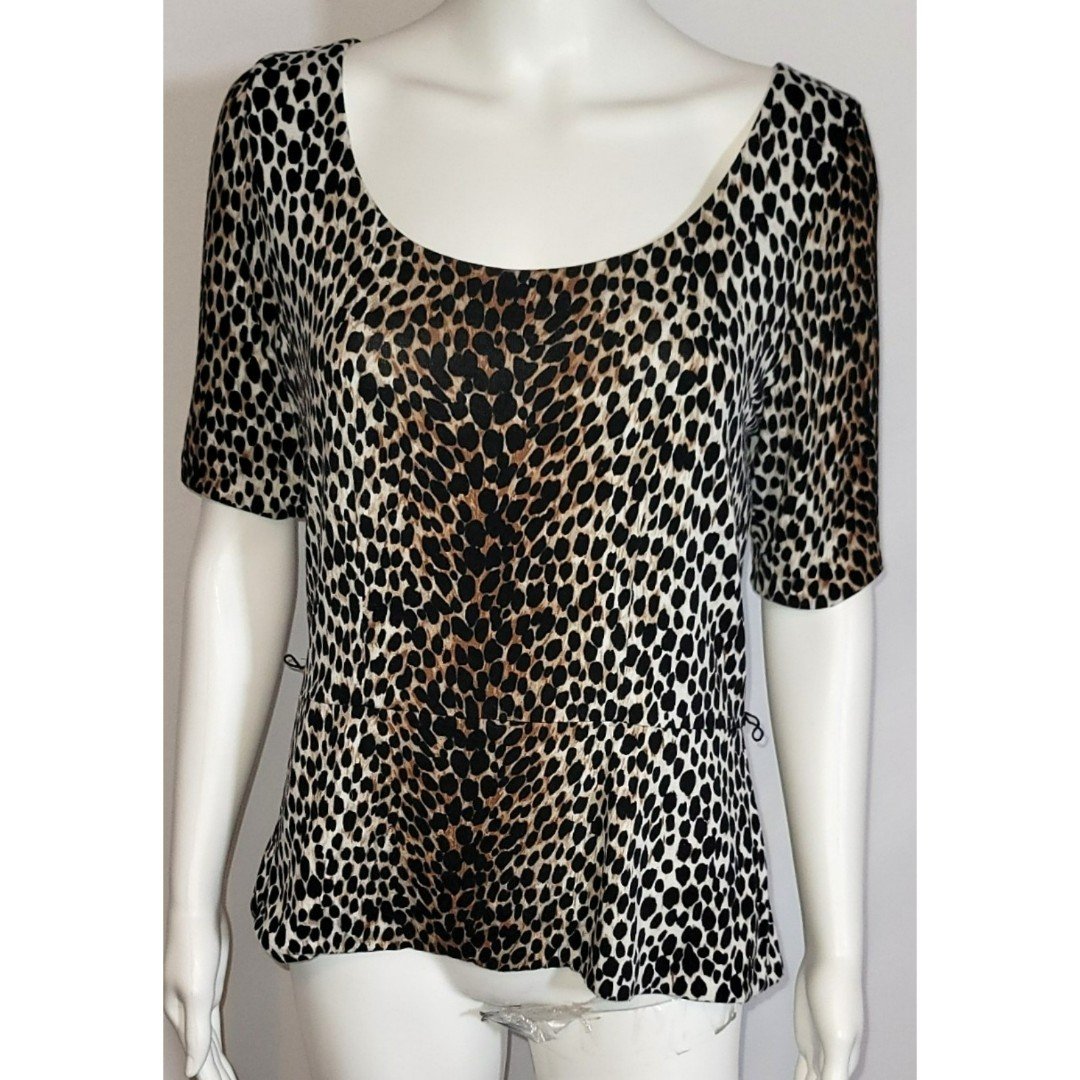 floor price White House Black Market Leopard Print Blouse - Size M gyxTC8o7q online store