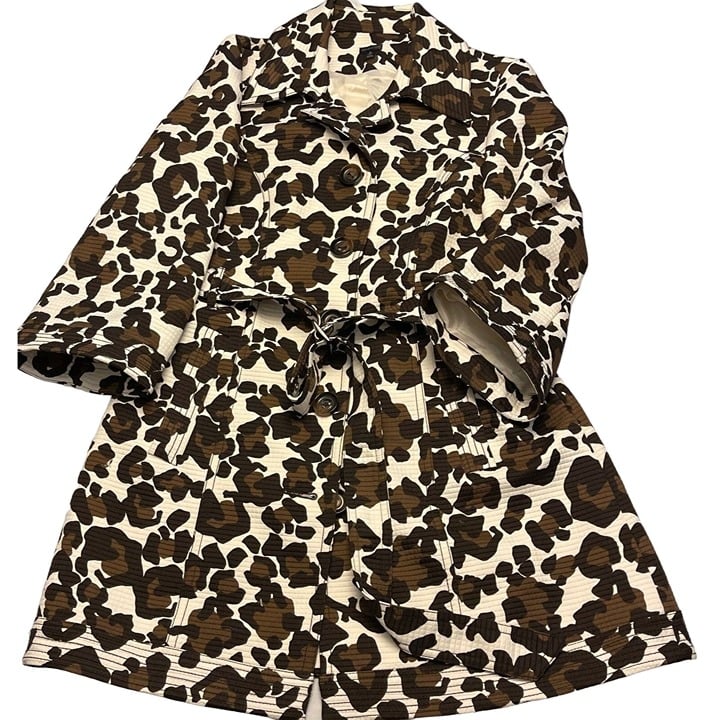 Popular Madison animal print trench coat womens size 8 I7n7pGkwI Discount