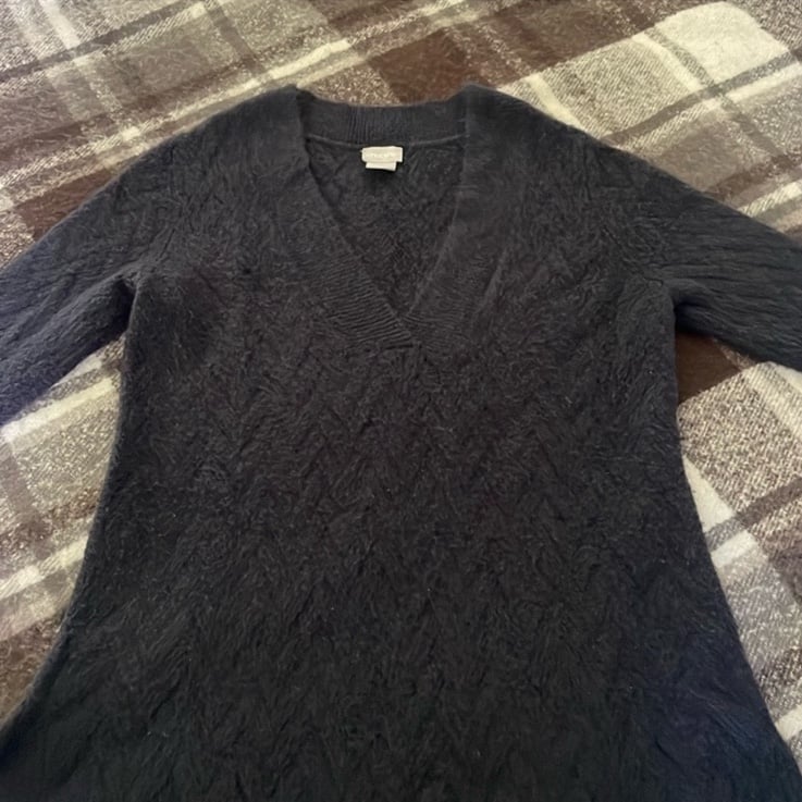 Stylish Chico’s Vintage Herringbone Wool Blend V-Neck Sweater Tunic K2arcSujP Everyday Low Prices