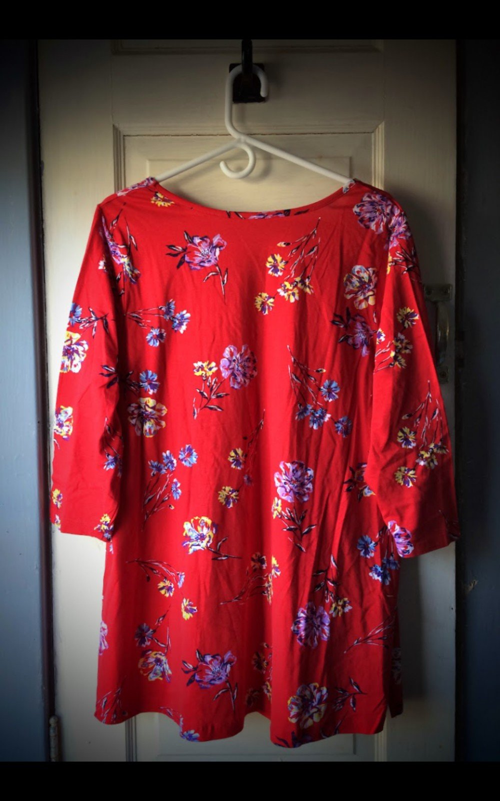 Gorgeous Woman Within | Floral Print Pintucked V-Neck Tunic (Size: L) NWOT npjjAH7D4 well sale
