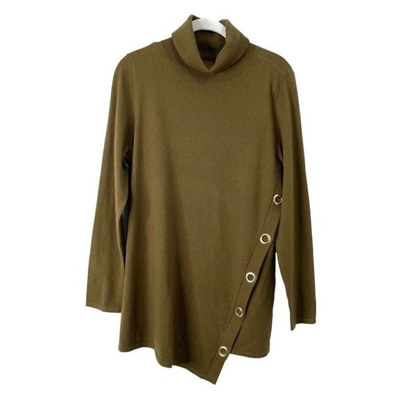 The Best Seller Soft Surroundings Sleek Lines mock neck Sweater Size M olive green kwRRM9Ec8 Outlet Store