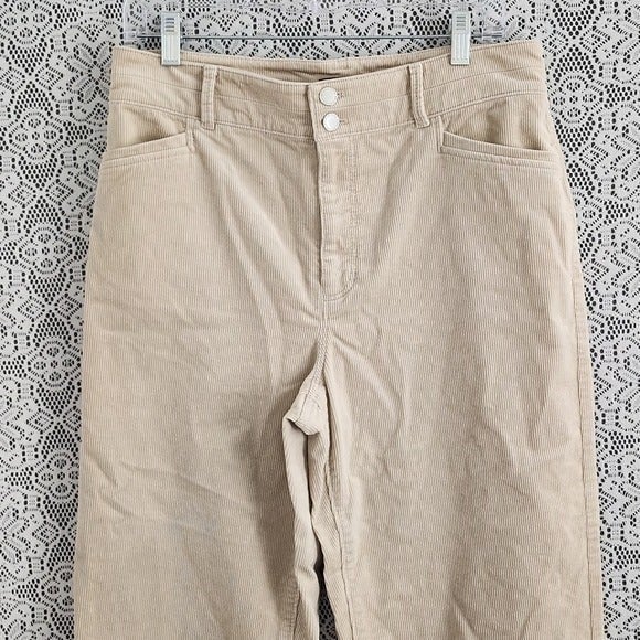 Stylish Ann Taylor Corduroy Straight leg Baggy Women´s Pants 8 Beige jL6jonmH6 Everyday Low Prices