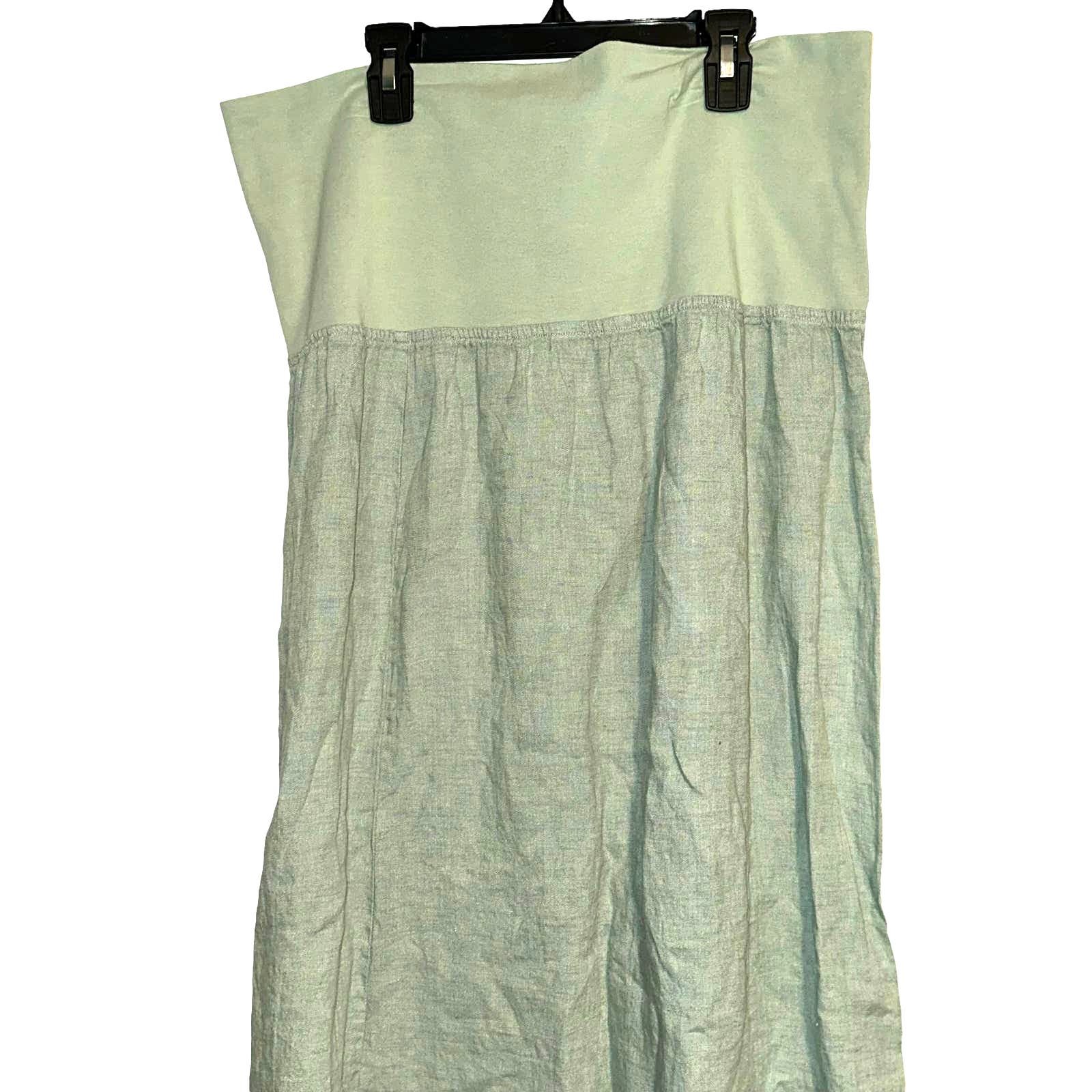 Nice Flax Linen Maxi Skirt Light Green Size Large PUll On GnFmiZf08 Store Online