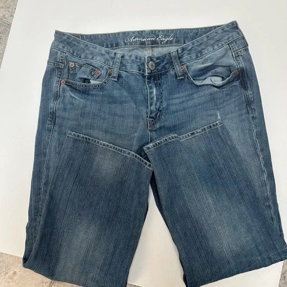 Classic American Eagle Cotton Distressed Boy Fit Jeans size 10 mBdgnHjKp High Quaity
